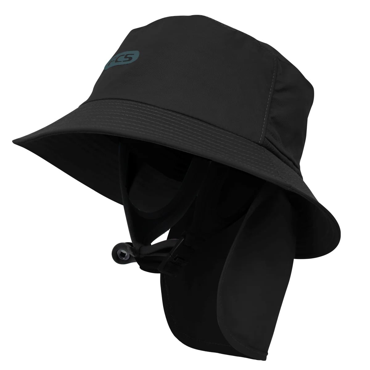 FCS Essential Surf Bucket Hat in Black/Teal