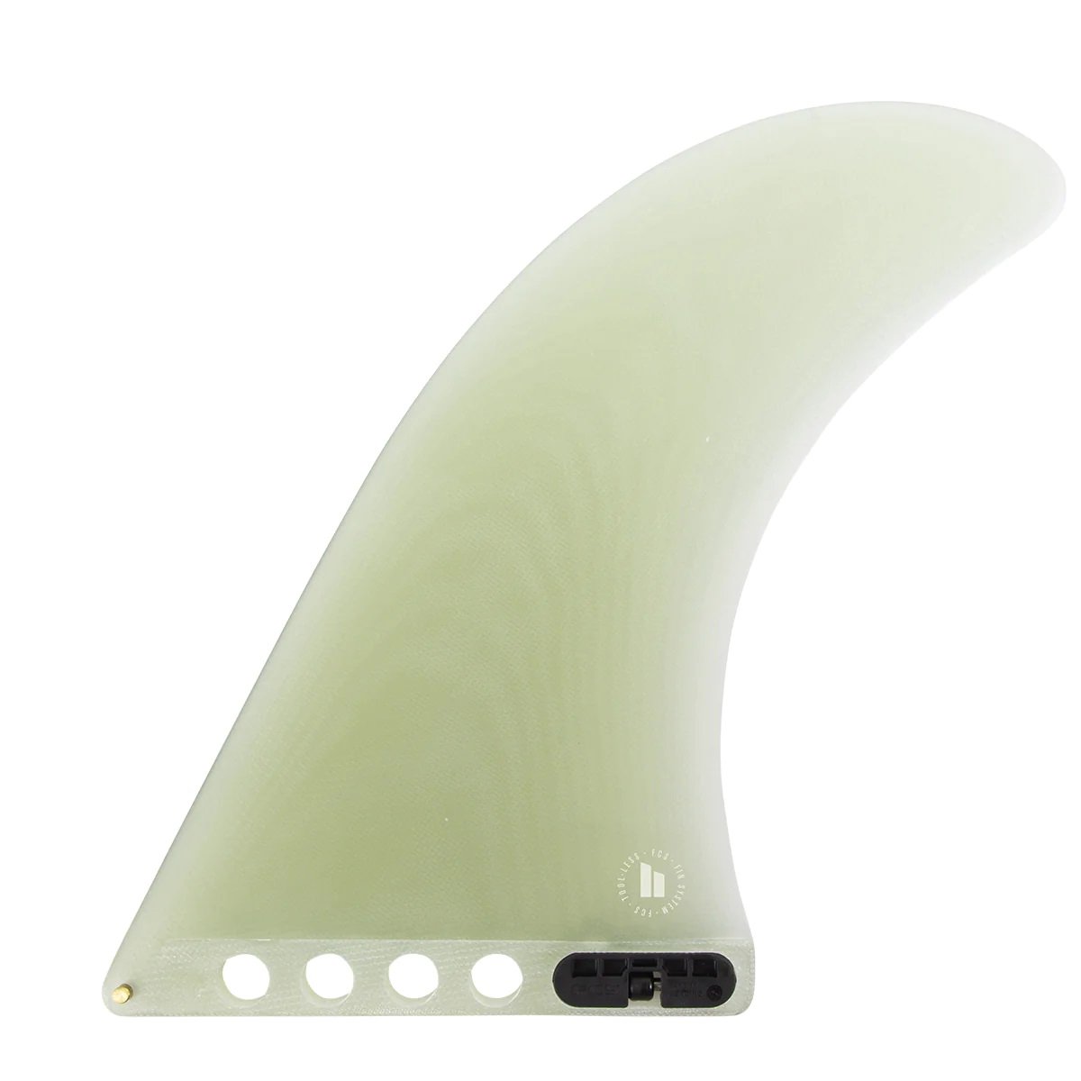 FCS II Flow II Performance Glass 9.5" Longboard Fin in Clear