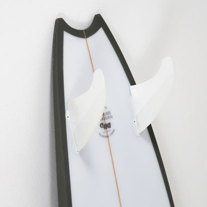 FCS II Mick Fanning Twin + Trailer Fins - White