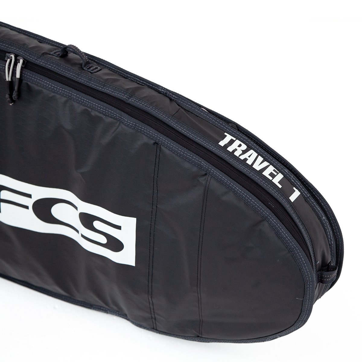 FCS Travel 1 Longboard Cover - Black/Grey