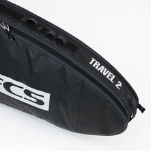 FCS Travel 2 Wheelie Longboard Bag - Black/Grey