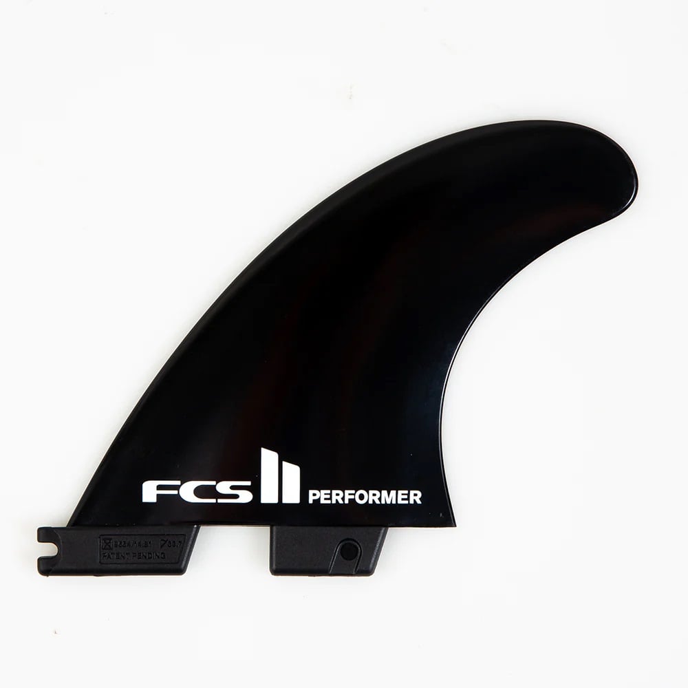FCS II Performer Glass Flex Thruster Surfboard Fins - Small-&nbsp; Black