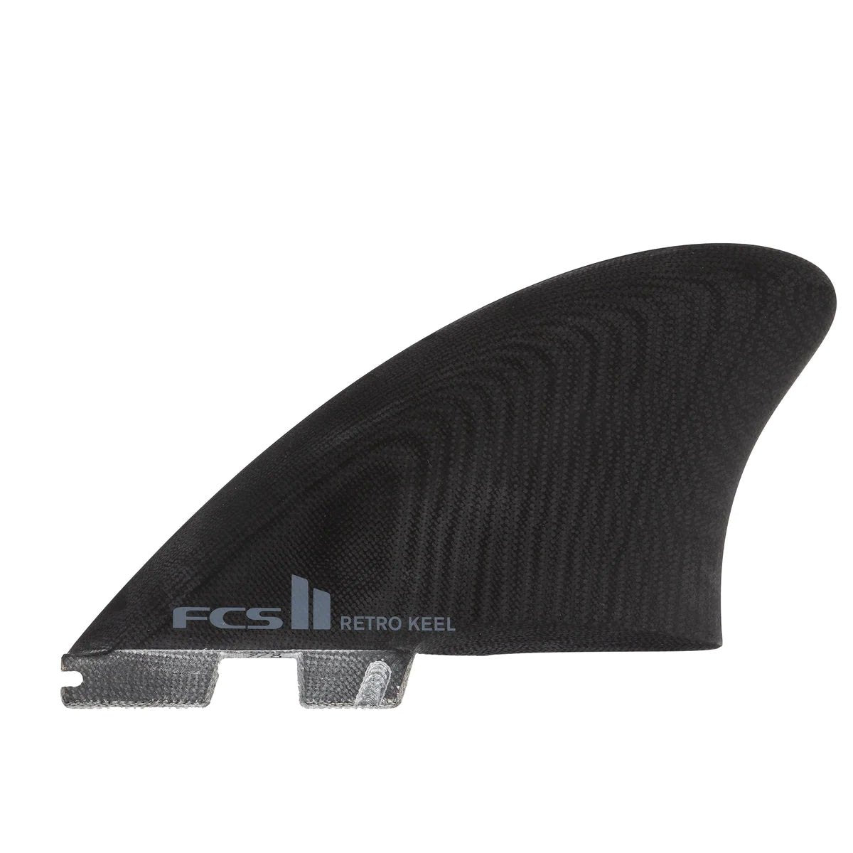 FCS II Retro Keel Performance Glass Twin Fins in Black