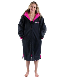 Dryrobe Advanced Long Sleeve - Black/Pink - Front