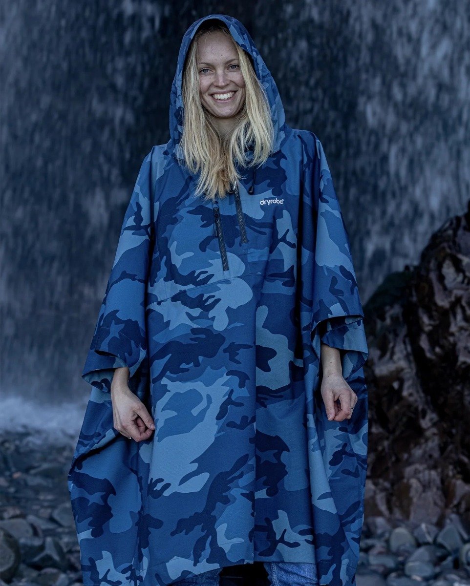 Dryrobe Waterproof Poncho - Blue Camo