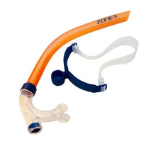 Zone3 Front Facing Swim Drill Snorkel -  Blue/Orange - Close Up