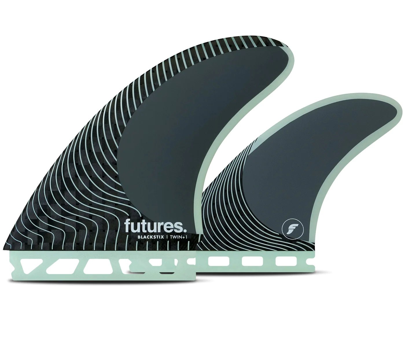 Futures Blackstix Twin Fin +1 Pivot Template in Frost