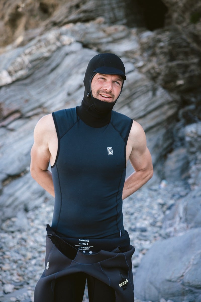 C-Skins HDi Skins Mens Hooded Vest - Black