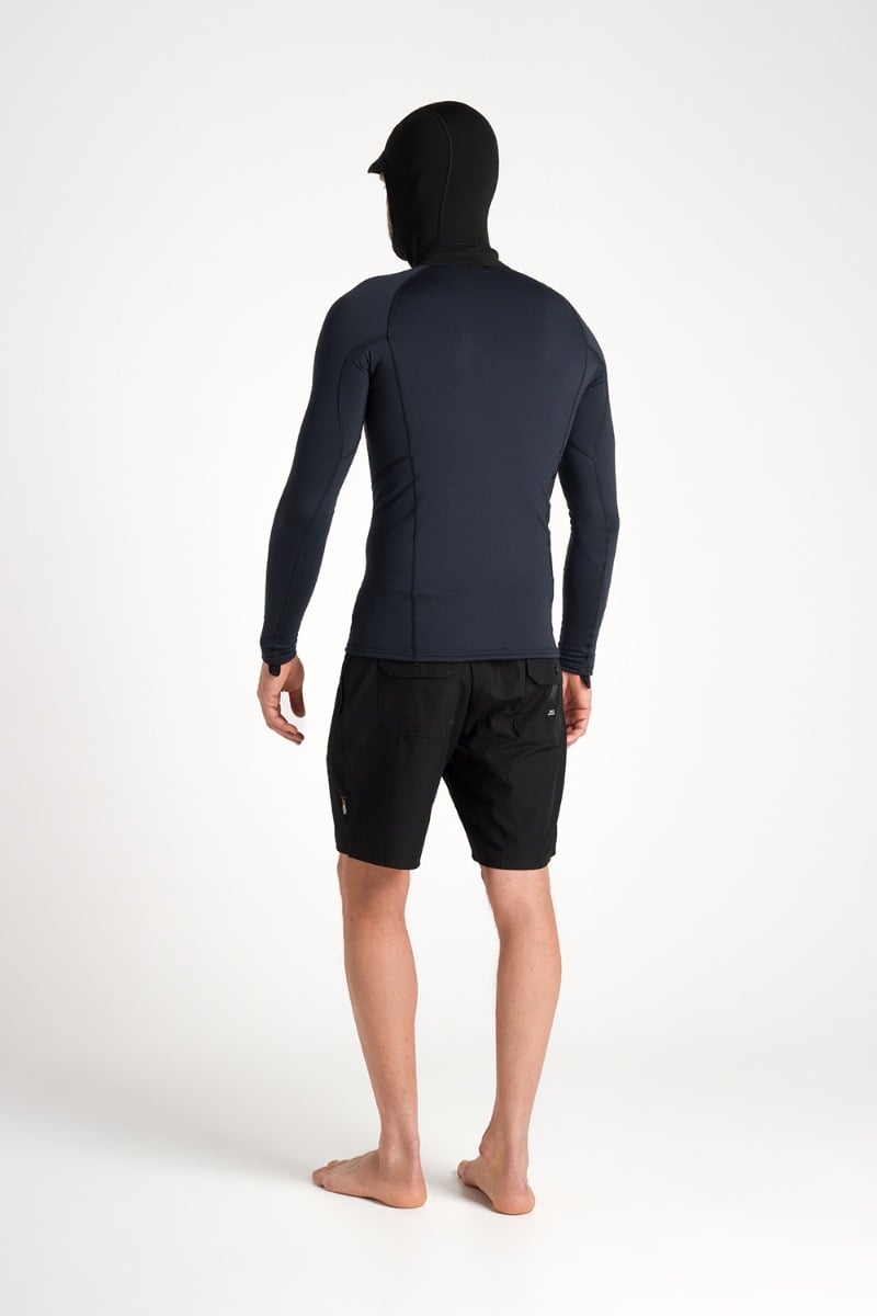 C-Skins HDi Skins Mens LS Hooded Vest - Black