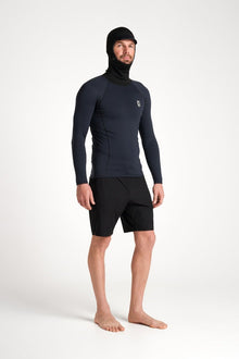 C-Skins HDi Skins Mens Long-Sleeved Hooded Rash Vest in Black