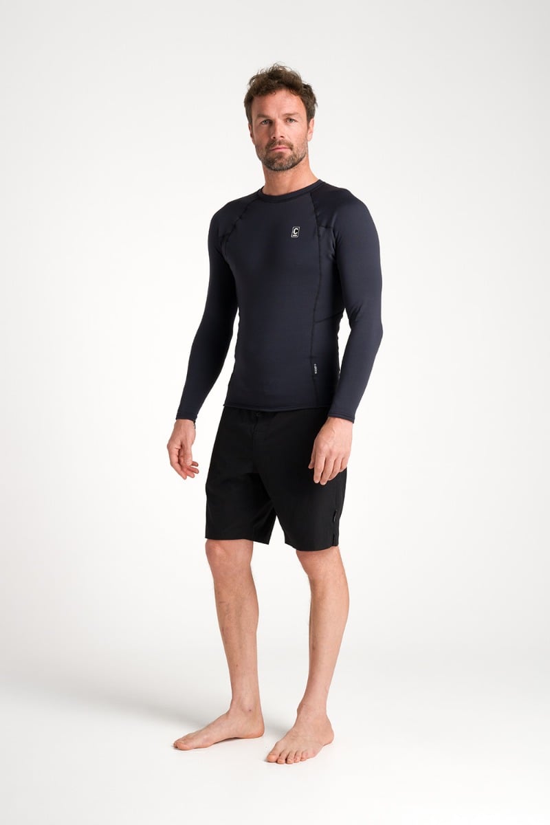 C-Skins HDi Skins Thermal Mens Long-Sleeved Rash Vest in Black