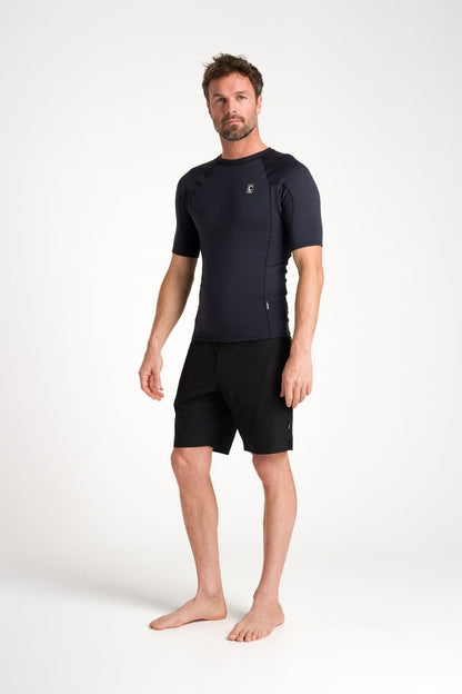 C-Skins HDi Skins Mens Short-Sleeved Thermal Rash Vest in Black