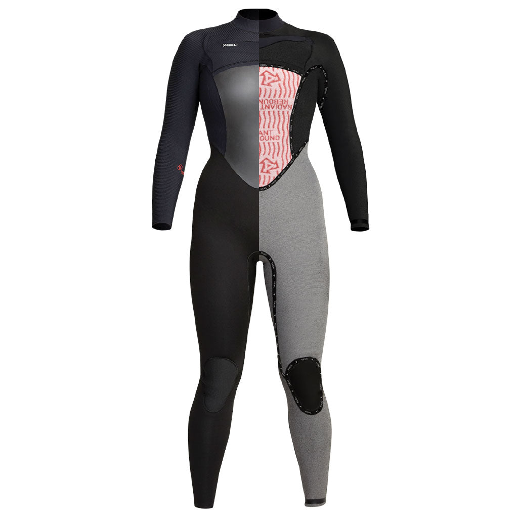 Xcel Infiniti 3/2mm Chest Zip Women's Wetsuit 2024 - Black