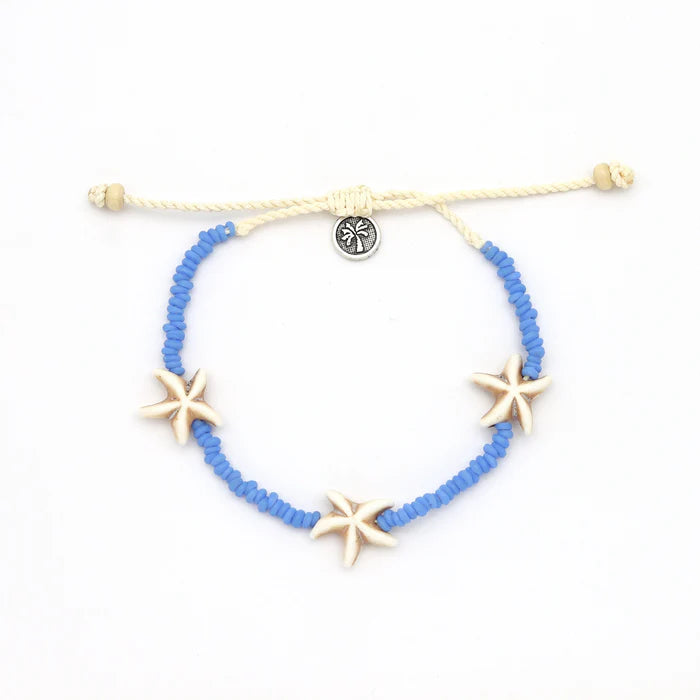 Pineapple Island Starfish Charm Bracelet in Blue