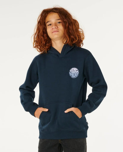 Rip Curl Wetsuit Icon Kids Hoodie in Navy/White