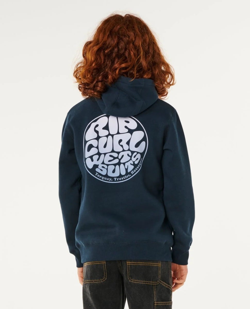 Rip Curl Wetsuit Icon Kids Hoodie - Navy/White