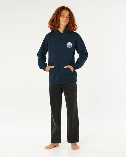 Rip Curl Wetsuit Icon Kids Hoodie - Navy/White