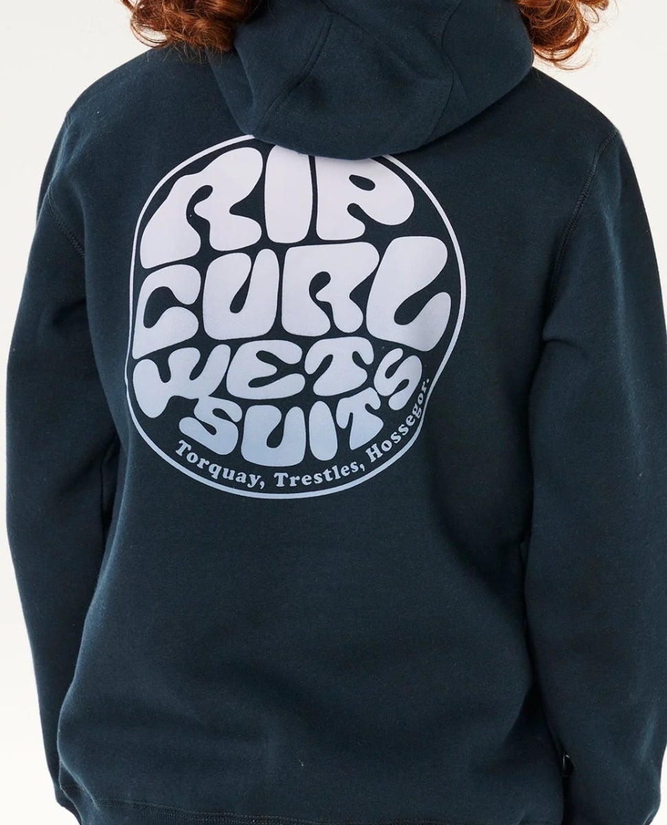 Rip Curl Wetsuit Icon Kids Hoodie - Navy/White