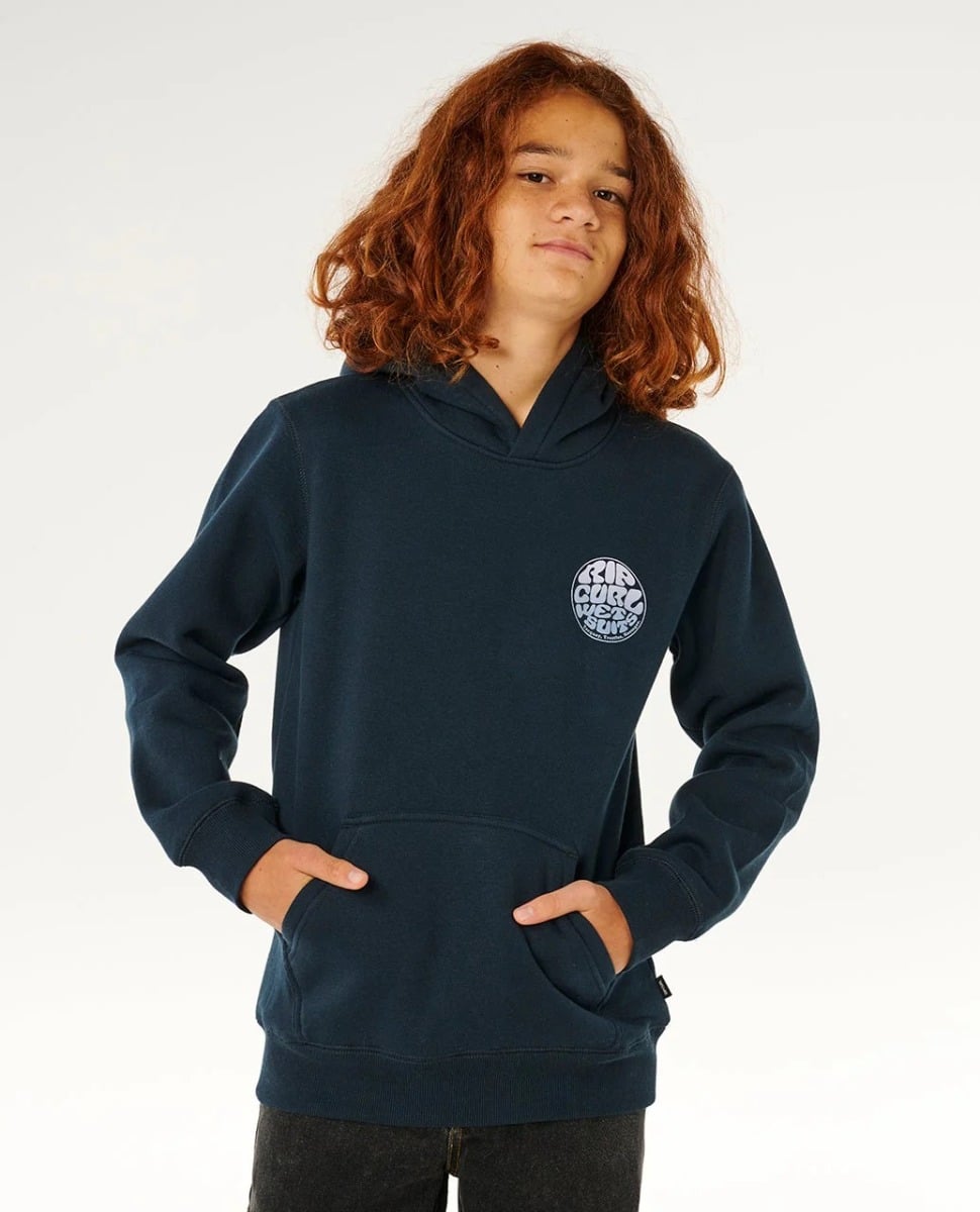Rip Curl Wetsuit Icon Kids Hoodie - Navy/White