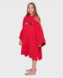 Dryrobe Organic Cotton Towel Robe - Kids 5-9 - Red