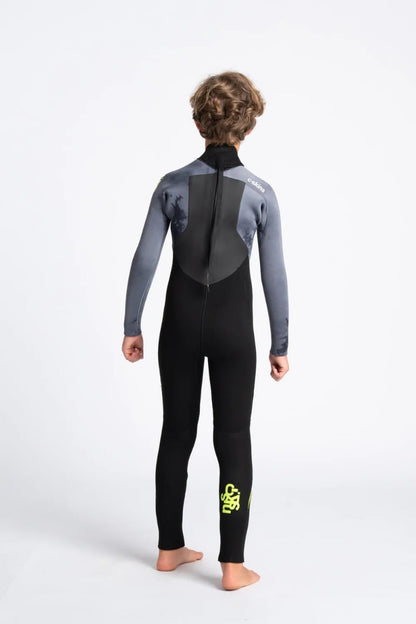 C Skins Legend 5/4/3mm Junior Back Zip Wetsuit 2025 - Black/Tie Dye