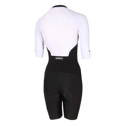 ZONE3 Lava Women's Short Sleeve Distance Aero Trisuit - Black/White
