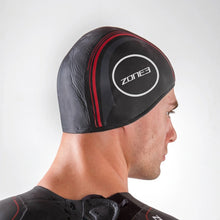 ZONE3 Neoprene Strapless Swim Cap - Black/Red