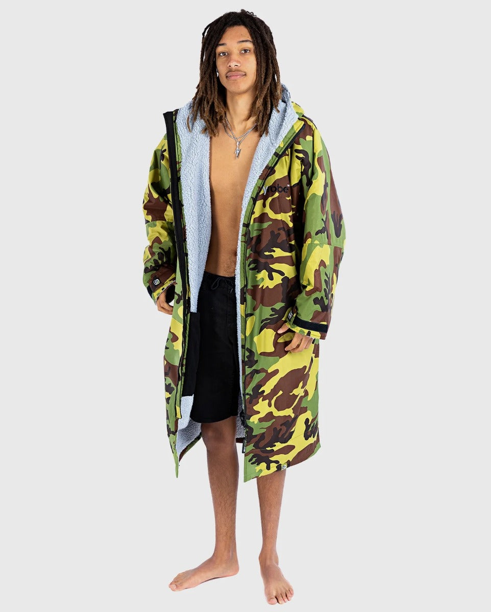 Dryrobe Advance Long Sleeve Changing Robe - Camo / Grey