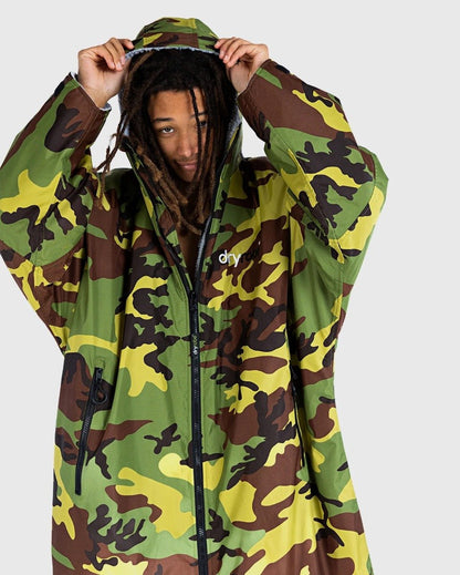 Dryrobe Advance Long Sleeve Changing Robe - Camo / Grey