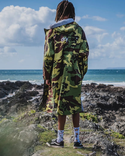 Dryrobe Advance Long Sleeve Changing Robe - Camo / Grey
