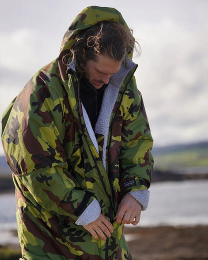 Dryrobe Advance Long Sleeve Changing Robe - Camo / Grey