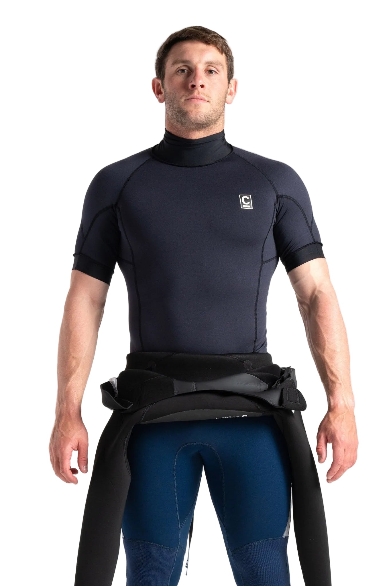 C Skins HDI Mens Short Sleeve Thermal Rash Vest - Black
