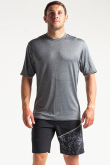 C Skins UV Mens Short Sleeve T-Shirt - Black Heather