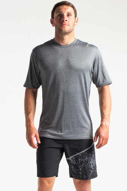 C Skins UV Mens Short Sleeve T-Shirt - Black Heather