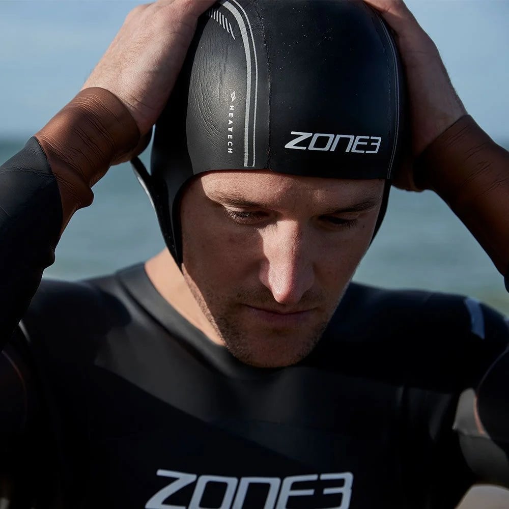 ZONE3 Neoprene Heat-Tech Warmth Swim Cap - Black
