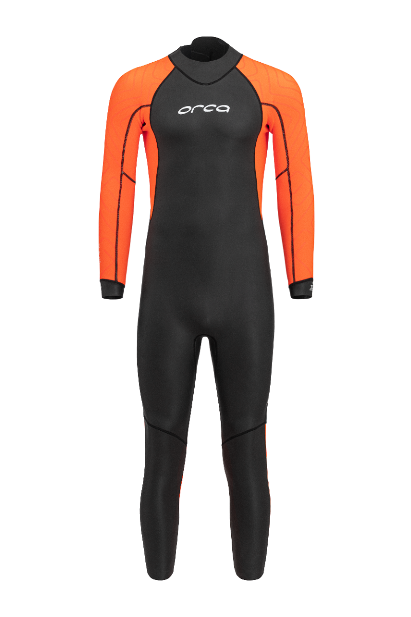 Orca Core Hi-Vis Mens Openwater Wetsuit  - Black/Orange