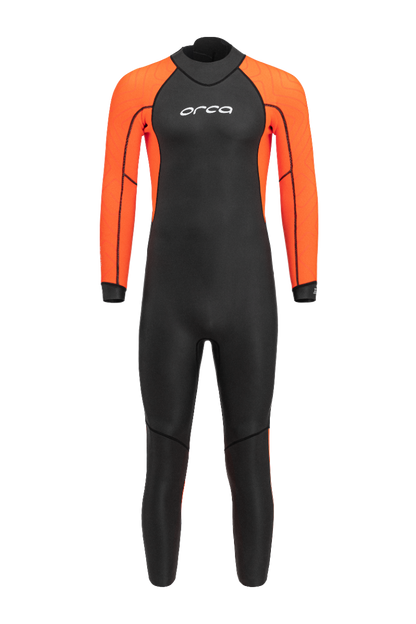 Orca Core Hi-Vis Mens Openwater Wetsuit  - Black/Orange