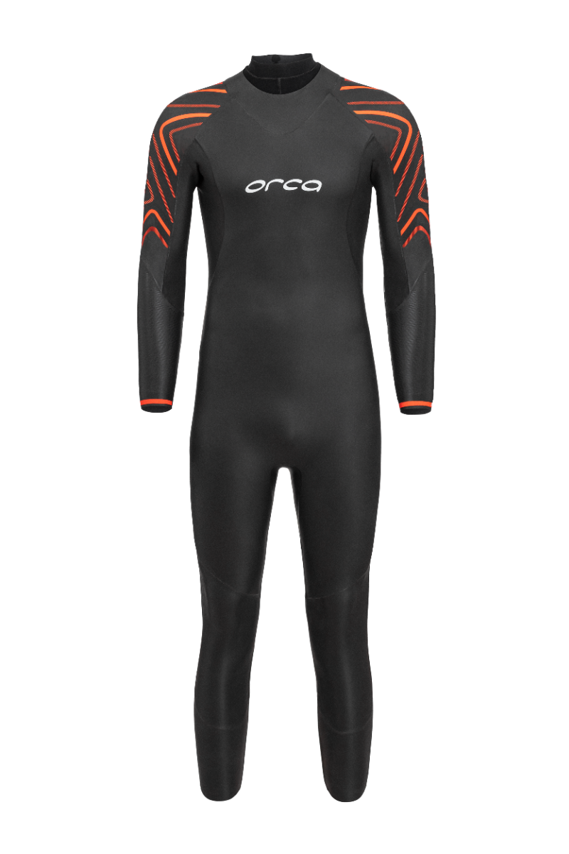 Orca Vitalis Thermal Men's Openwater Swim Wetsuit 2025 - Black/Orange