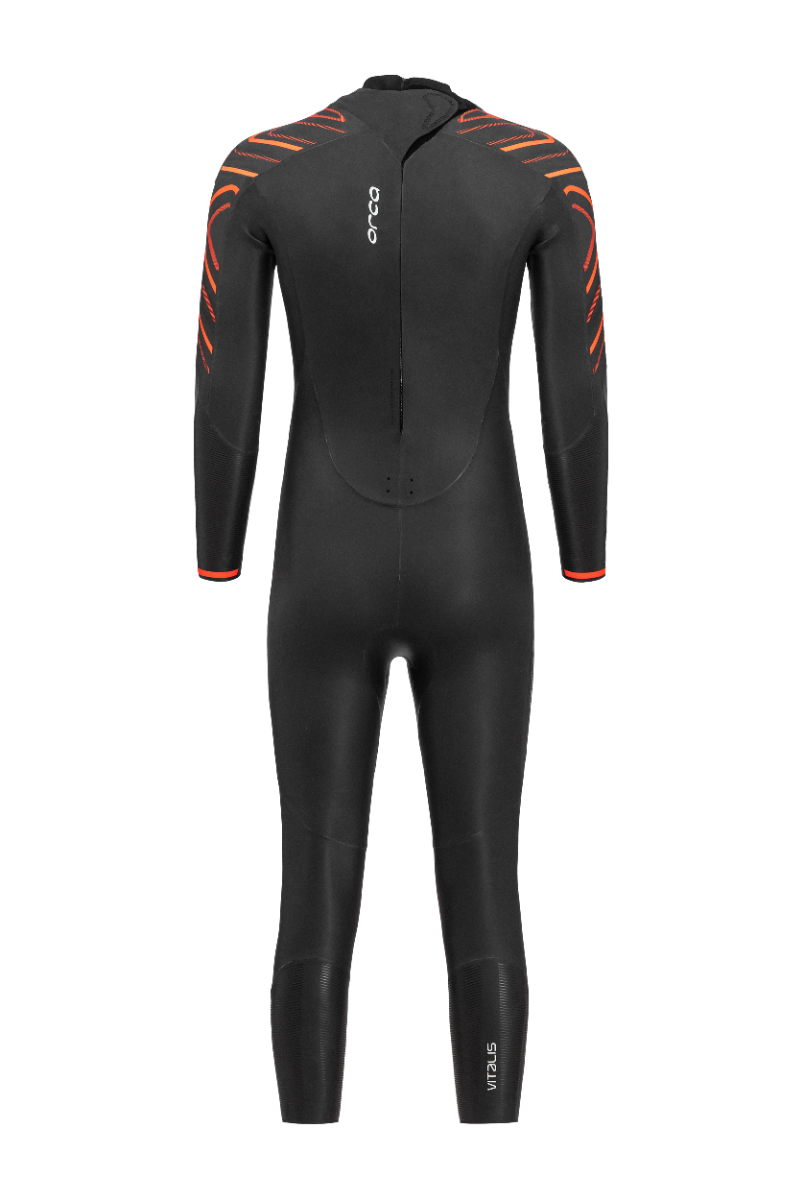 Orca Vitalis Thermal Men's Openwater Swim Wetsuit 2025 - Black/Orange