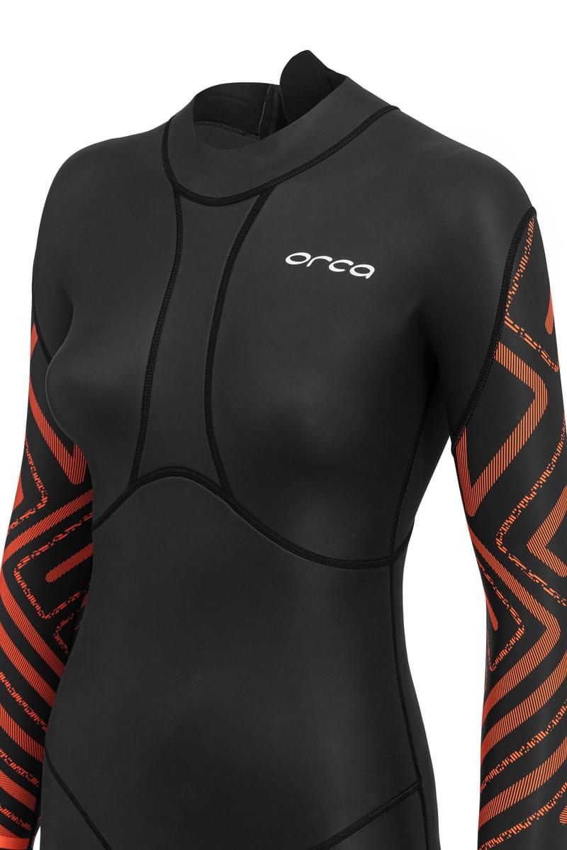 Orca Vitalis Breast Stroke Women's Openwater Swim Wetsuit 2024 - Black/Orange