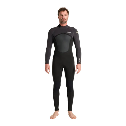 C-Skins NuWave Legend 4/3mm Mens GBS Back Zip Wetsuit in Black/Meteor/Yellow
