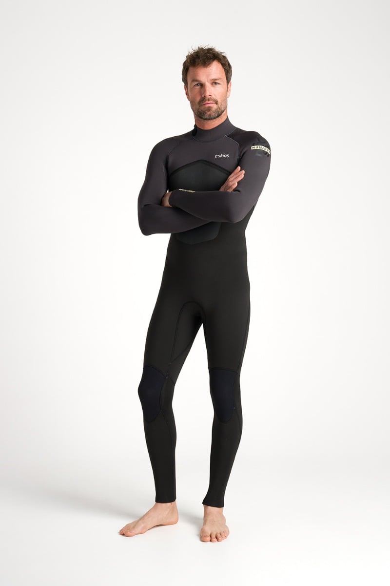 C-Skins NuWave Legend 4/3mm Men's GBS Back Zip Wetsuit 2025 - Black/Meteor/Yellow
