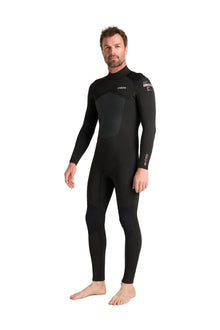 C-Skins NuWave Legend 5/4/3mm Mens GBS Back Zip Winter Wetsuit 2026 - Black/Neon Flare