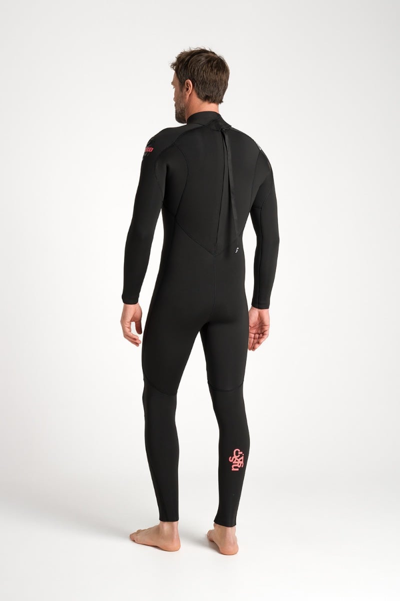 C-Skins NuWave Legend 5/4/3mm Mens GBS Back Zip Winter Wetsuit 2026 - Black/Neon Flare