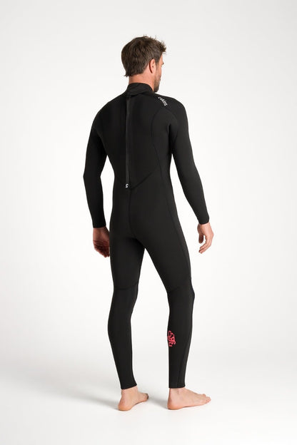 C-Skins NuWave Legend 5/4/3mm Mens GBS Back Zip Winter Wetsuit 2026 - Black/Neon Flare