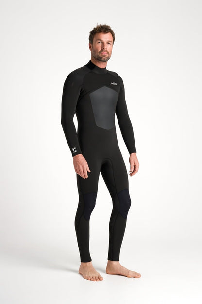 C-Skins NuWave Legend 5/4/3mm Mens GBS Back Zip Winter Wetsuit 2026 - Black/Neon Flare