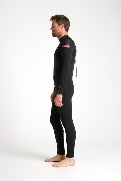 C-Skins NuWave Legend 5/4/3mm Mens GBS Back Zip Winter Wetsuit 2026 - Black/Neon Flare