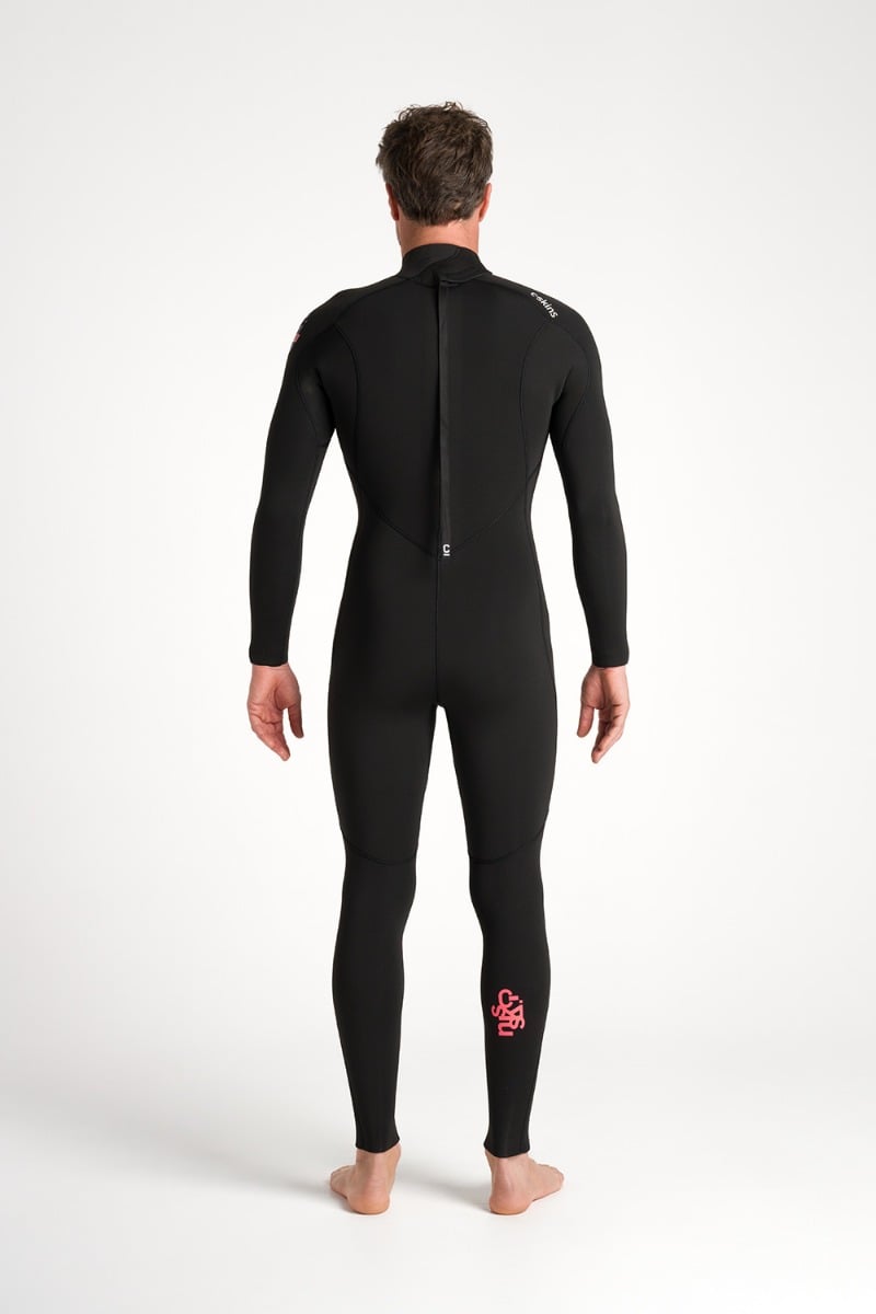 C-Skins NuWave Legend 5/4/3mm Mens GBS Back Zip Winter Wetsuit 2026 - Black/Neon Flare