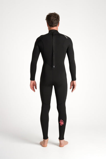 C-Skins NuWave Legend 5/4/3mm Mens GBS Back Zip Winter Wetsuit 2026 - Black/Neon Flare