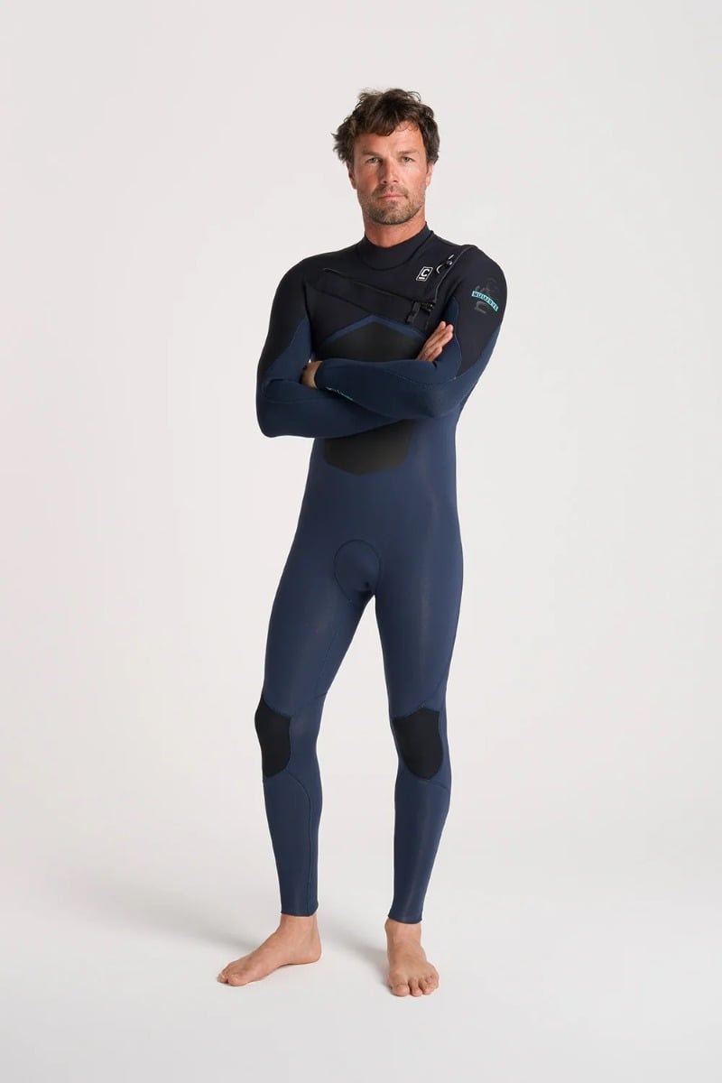 C-Skins NuWave ReWired 3/2mm Mens GBS Chest Zip Wetsuit 2026 - Bluestone / Black
